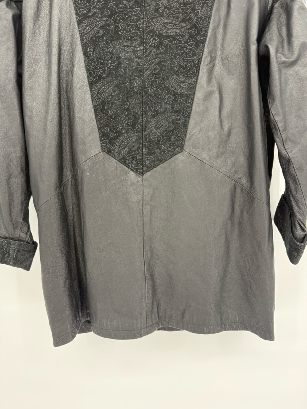 Wilsons Leather Jacket Suede Paisley Zip Liner Coat‎ Goth Steam Punk Industrial - Picture 8 of 15